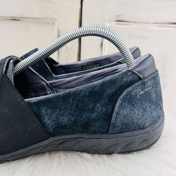 Skechers Air Cooled Memory Foam Relaxed Fit Blue Suede Leather Loafers - Size 11 - Picture 3 of 8